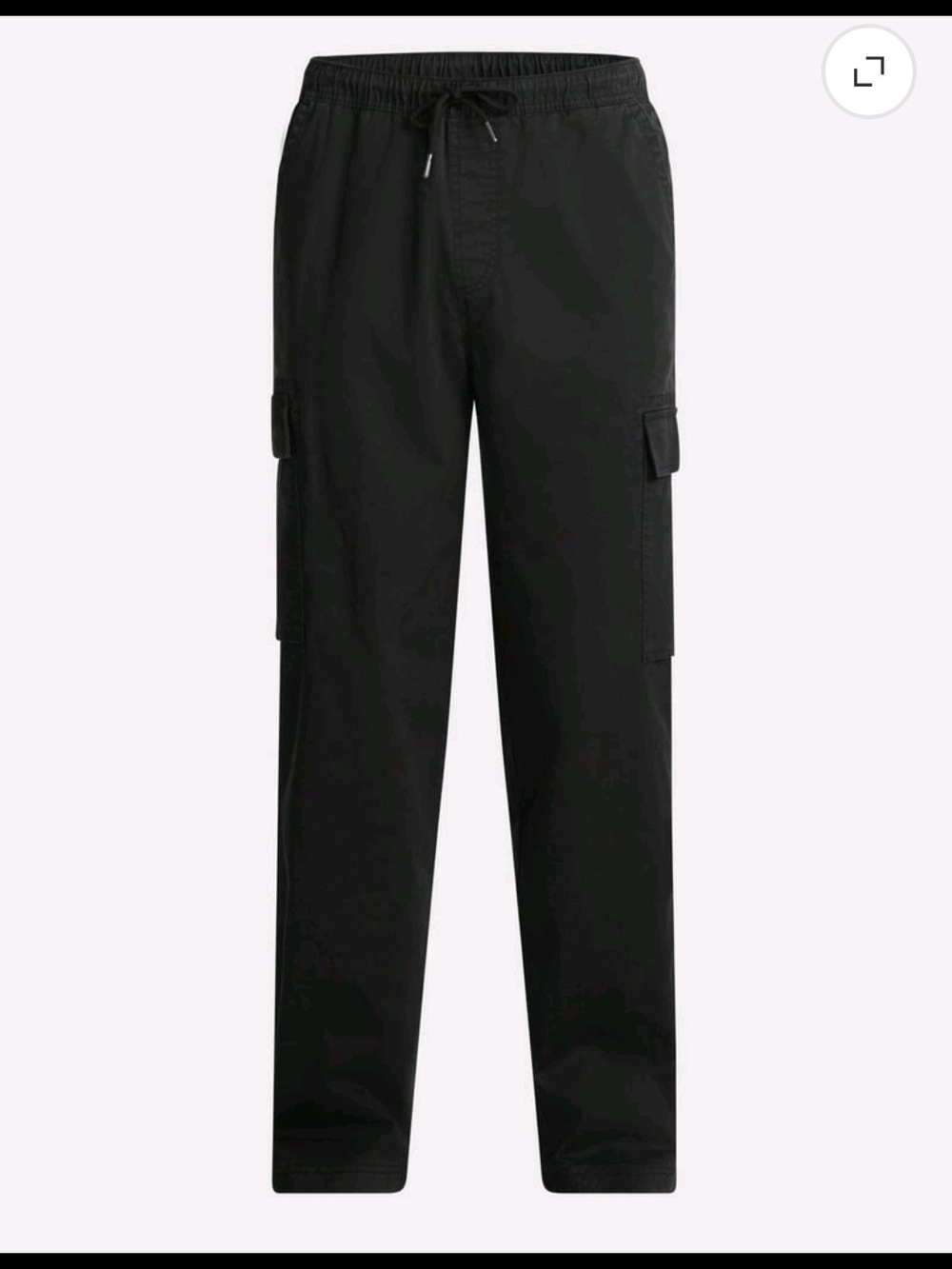 No Boundaries NEW Men's Black Cargo Pants Drawstring Elastic Waist 3XL (48-50) - Picture 3 of 8